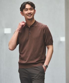 green label relaxing/【WEB限定】JUST fit ジャケイン ニット 半袖 ポロシャツ/ポロシャツ