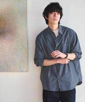 green label relaxing/ナイロン コットン チェック ジャストルーズ 長袖 シャツ/シャツ / ブラウス