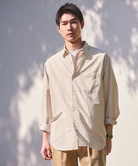 green label relaxing/ナイロン コットン チェック ジャストルーズ 長袖 シャツ/シャツ / ブラウス