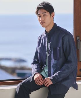 green label relaxing/ナイロン シアー リップストップ 長袖 ジャストルーズ シャツ/シャツ / ブラウス