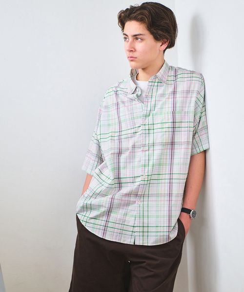 green label relaxing/トーマスメイソン ジャストルーズ チェック柄 半袖 シャツ/シャツ / ブラウス