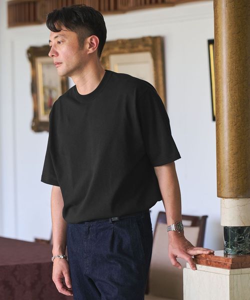green label relaxing/【WEB限定】ファンクショナル ヘビーウェイト クルーネック 半袖 Tシャツ カットソー ―抗菌―/Tシャツ / カットソー
