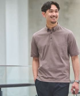 green label relaxing/【WEB限定】JUST fit デイリー ドライ ボタンダウン 半袖 ポロシャツ ―吸水速乾・抗菌―/ポロシャツ