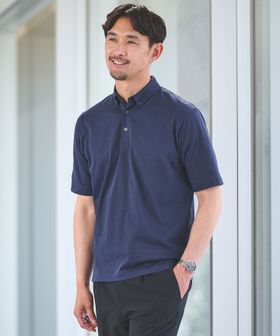 green label relaxing/【WEB限定】JUST fit デイリー ドライ ボタンダウン 半袖 ポロシャツ ―吸水速乾・抗菌―/ポロシャツ