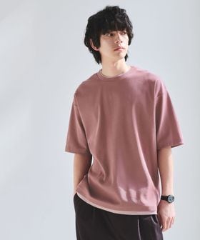 green label relaxing/ピケ フェイクレイヤード クルーネック 半袖 Ｔシャツ/Tシャツ / カットソー