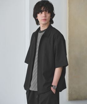 green label relaxing/【WEB限定】＜GLR or＞ジップ ショートスリーブ 半袖 シャツ ―吸水速乾―/シャツ / ブラウス