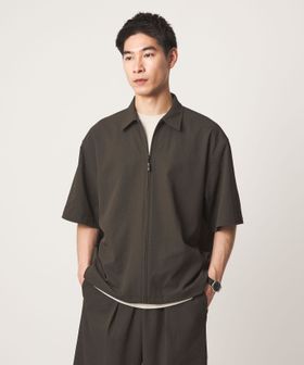 green label relaxing/【WEB限定】＜GLR or＞ジップ ショートスリーブ 半袖 シャツ ―吸水速乾―/シャツ / ブラウス