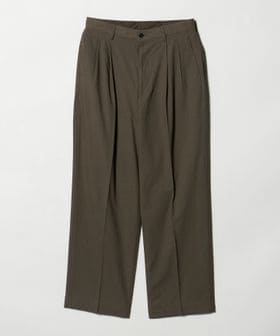 green label relaxing/TR 和紙 2プリーツ スラックス W4/セットアップ パンツ