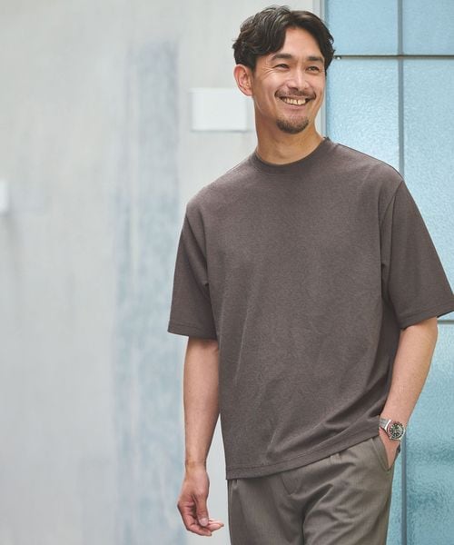 green label relaxing/【WEB限定】JUST fit ピケ パイル 半袖 Tシャツ ―吸水速乾・UVカット―/Tシャツ / カットソー