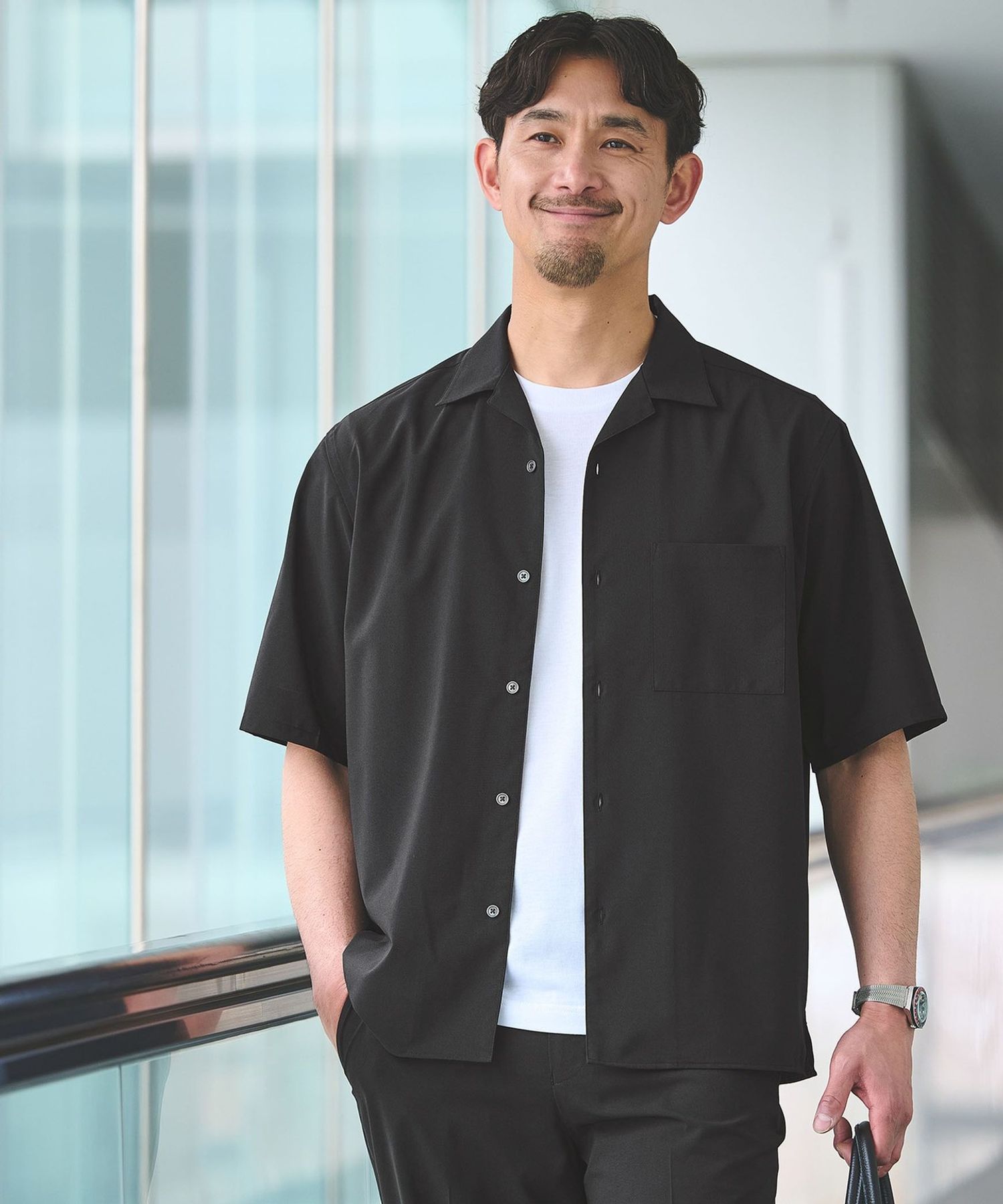 WEB限定】JUST fit トロピカル セットアップ シャツ＆スラックス ―2WAY