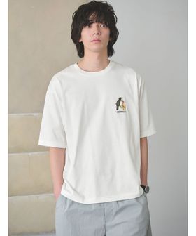 green label relaxing/DEYROLLE GLR プリント クルーネック 半袖 Tシャツ/Tシャツ / カットソー