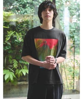 green label relaxing/DEYROLLE GLR プリント クルーネック 半袖 Tシャツ/Tシャツ / カットソー