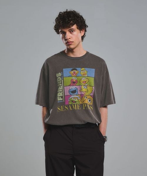 URBAMENT/【別注】＜URBAMENT＞「セサミストリート」半袖 Tシャツ/Tシャツ / カットソー