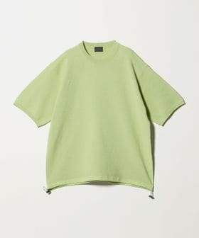 green label relaxing/ガーター ドローコード 半袖 クルーネック ニット ―ウォッシャブル・UVカット・遮熱―/Tシャツ / カットソー