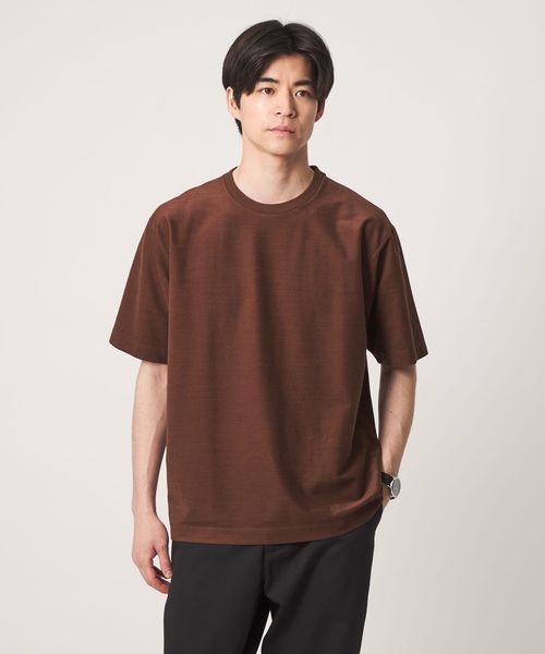 green label relaxing/ポリエステル ウール ツイル インレー 半袖 Tシャツ カットソー/Tシャツ / カットソー