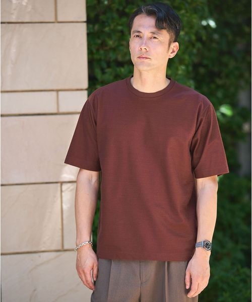 green label relaxing/ポリエステル ウール ツイル インレー 半袖 Tシャツ カットソー/Tシャツ / カットソー
