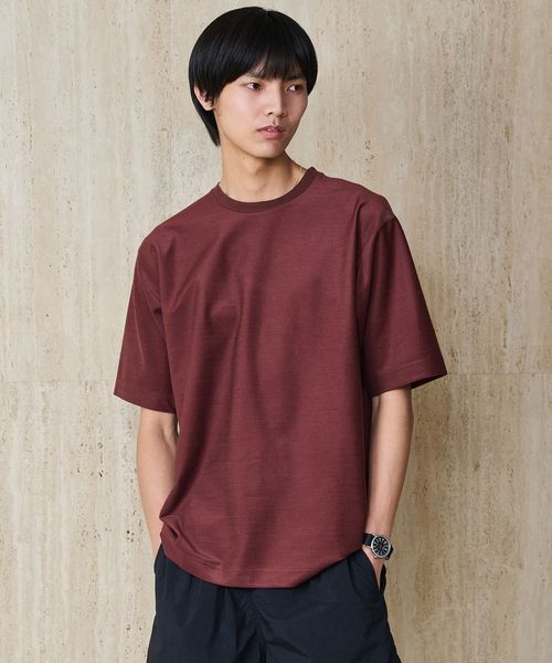 green label relaxing/ポリエステル ウール ツイル インレー 半袖 Tシャツ カットソー/Tシャツ / カットソー