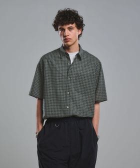 green label relaxing/ウォッシャブル TW サイロ ジャストルーズ チェック柄 半袖 シャツ ―通気性・接触冷感―/シャツ / ブラウス