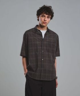 green label relaxing/ウォッシャブル TW サイロ ジャストルーズ チェック柄 半袖 シャツ ―通気性・接触冷感―/シャツ / ブラウス