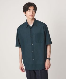 green label relaxing/ウォッシャブル TW サイロ ジャストルーズ チェック柄 半袖 シャツ ―通気性・接触冷感―/シャツ / ブラウス