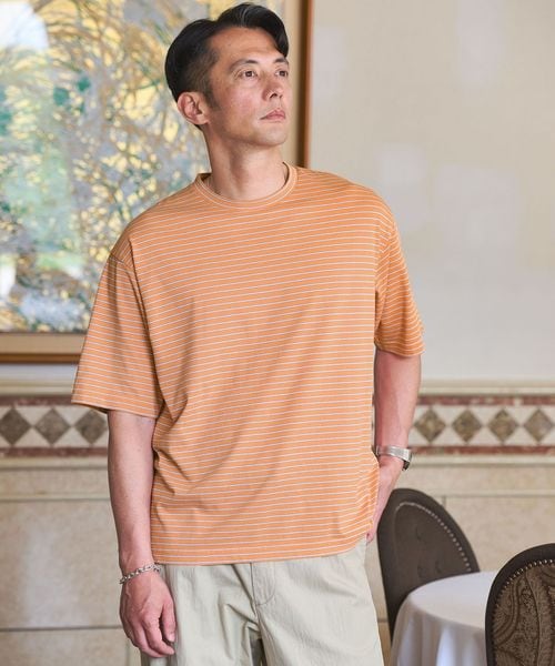 green label relaxing/フェード ボーダー クルーネック 半袖 Tシャツ/Tシャツ / カットソー