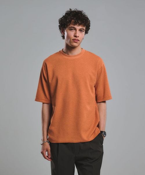 green label relaxing/Somarti ワッフル クルーネック 半袖 Tシャツ ―遮熱・UVカット・吸水速乾―/Tシャツ / カットソー