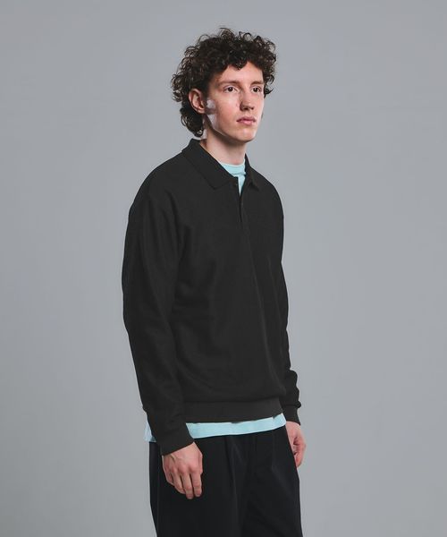 green label relaxing/クリア ラッセル 長袖 ポロシャツ/ポロシャツ