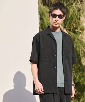 green label relaxing/WONDER CLOTH オープンカラー 3ポケット 半袖シャツ ―ストレッチ・接触冷感・吸水速乾―/シャツ / ブラウス