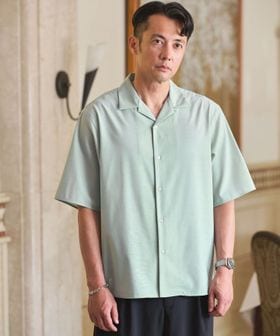 green label relaxing/ウォッシャブルトロ オープンカラー シャツ ―ストレッチ―/シャツ / ブラウス