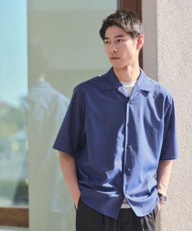 green label relaxing/ウォッシャブルトロ オープンカラー シャツ ―ストレッチ―/シャツ / ブラウス