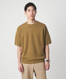 green label relaxing/BREEZY ペーパー 半袖 クルーネック ニット Tシャツ ―ハンドウォッシャブル・抗菌・通気性―/Tシャツ / カットソー