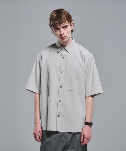 green label relaxing/Dot Air ボックス レギュラーカラー 半袖 シャツ ―ストレッチ―/シャツ / ブラウス