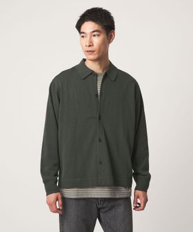 green label relaxing/クレープヤーン 長袖 ニット ポロカーディガン ―ハンドウォッシャブル―/カーディガン / ボレロ