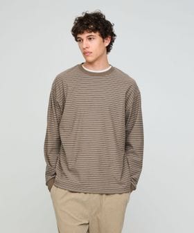 green label relaxing/ラフ ボーダー クルーネック 長袖 Tシャツ/Tシャツ / カットソー