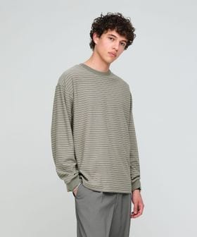 green label relaxing/ラフ ボーダー クルーネック 長袖 Tシャツ/Tシャツ / カットソー