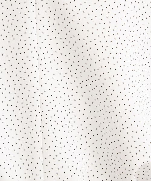 フロント パーツ ボタン Vネック ブラウス ドット