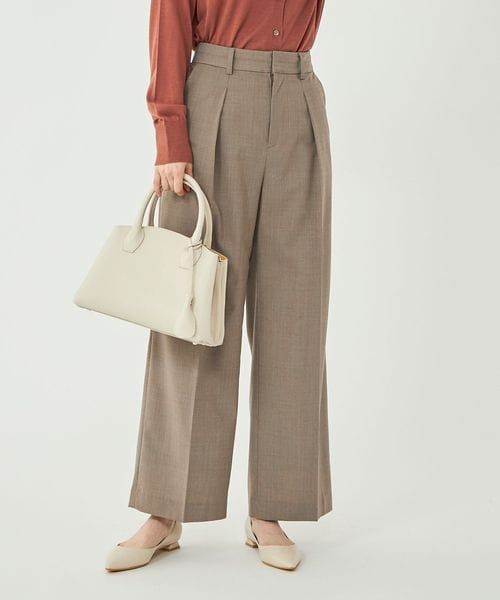 カチリラ ワイドストレート パンツ -ウォッシャブル・ストレッチ・防  