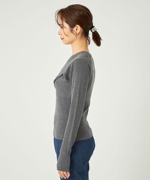 ユナイテッドアローズ UNITED ARROWS 2WAY 6分袖 ニット ミニマル 2WAY 6分袖 ニット