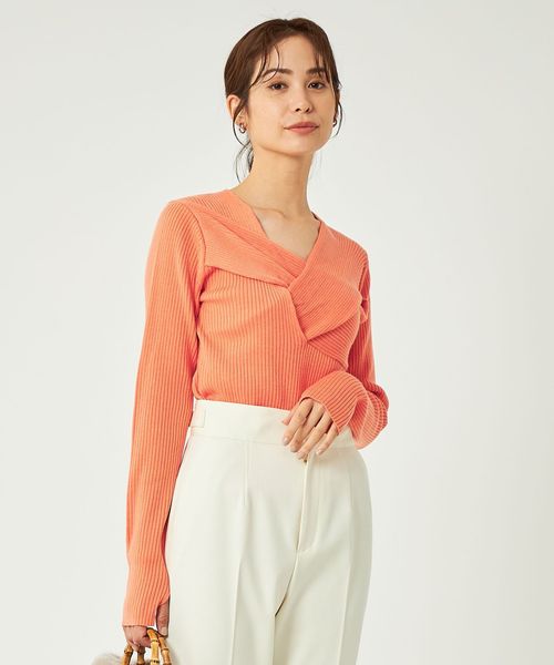 green label relaxing/＜CO PROJECT＞クロス ネック プルオーバー ニット ―ウォッシャブル―/ニット / セーター