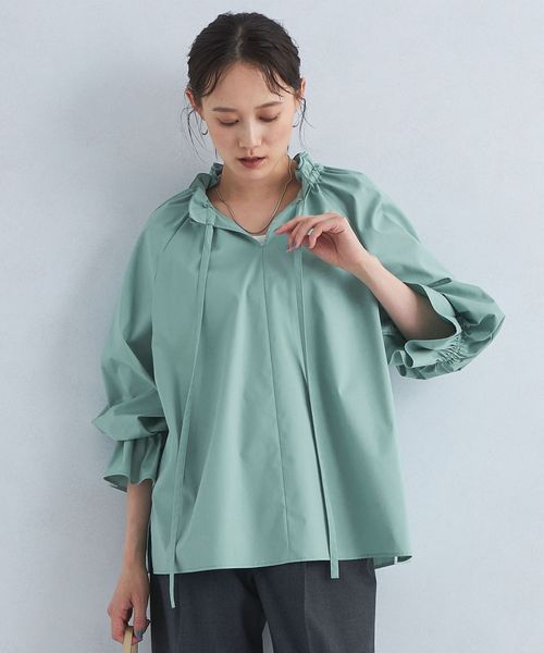 試着のみタグ付き　united arrows プリーツフリルコンビカットソー 3500024F0365_l1_a009.jpg