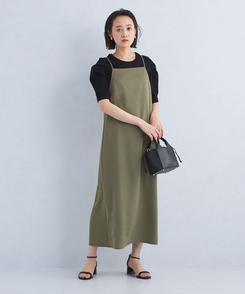 グリーンレーベル　コーデュロイ キャミワンピース　ロングワンピース　ロングキャミワンピース　キャミロングワンピース