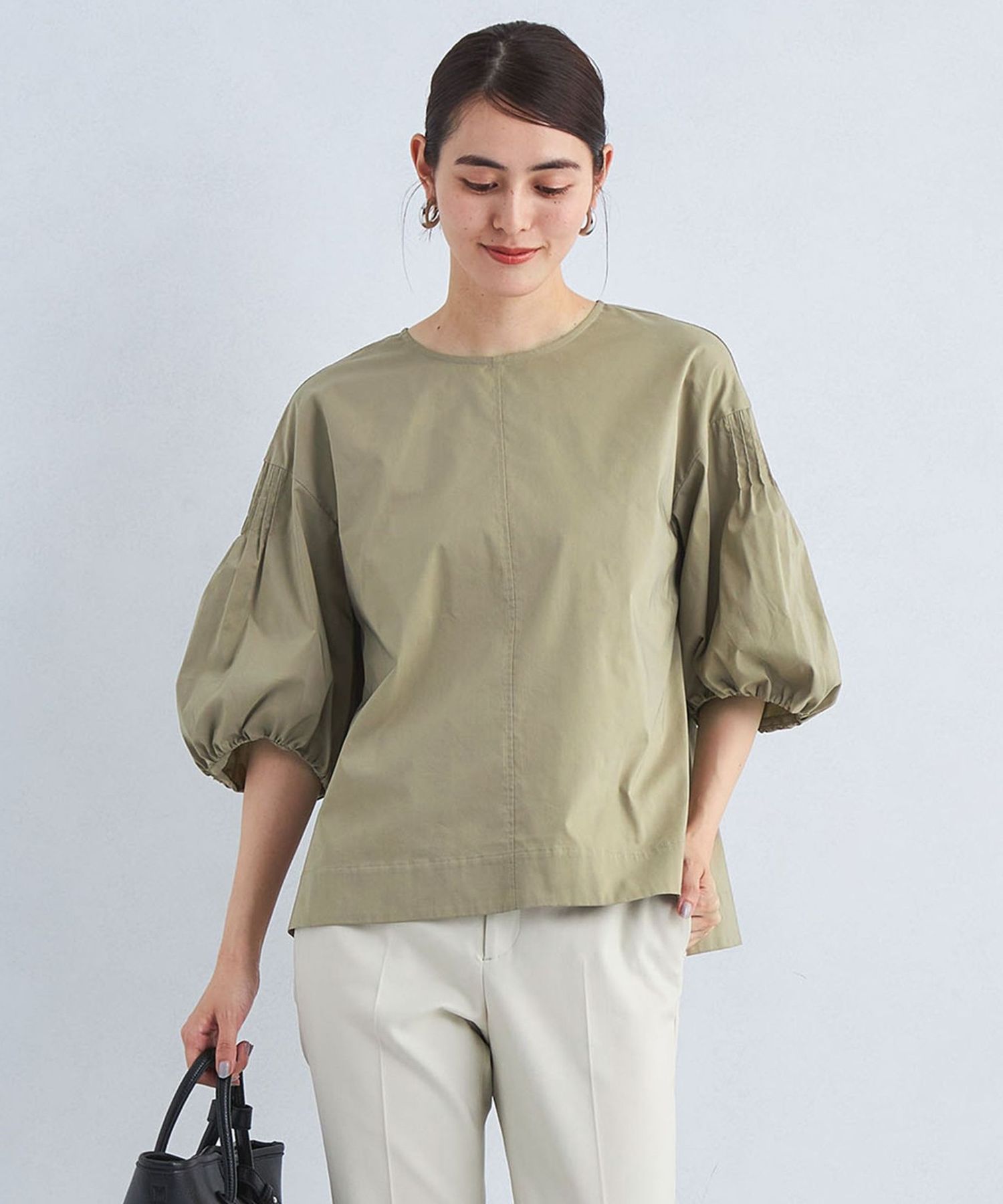 袖 タック ボリューム スリーブ ブラウス 