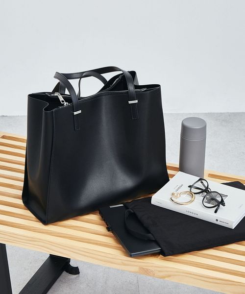 green label relaxing/【WEB限定】ワンポイント シンプル トートバッグ（ソフトPCバッグ付） / A4 / 通勤/トートバッグ