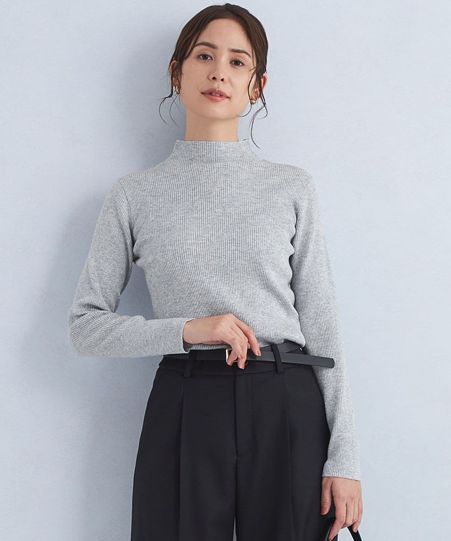 ユナイテッドアローズ　リブニット　グレー　美品 3500024Y0145_x1_a025.jpg