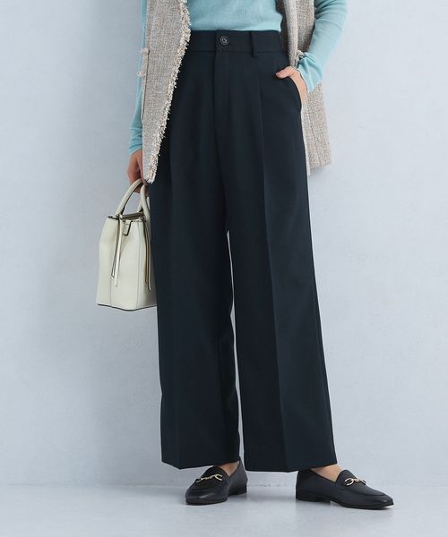 green label relaxing/［size SHORT/TALLあり］キチントボトムス カバー ワイド パンツ/スラックス