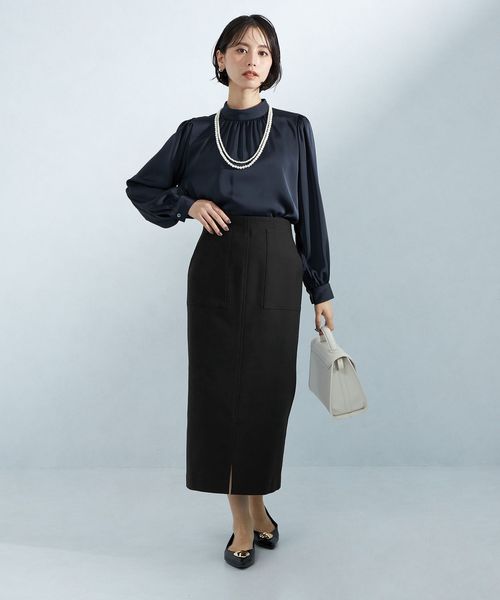 BURBERRY BLACK LABEL ストレッチ ベルト付き タイトスカート 希少！！》 BURBERRY BLACK LABEL ストレッチ ベルト付き タイト