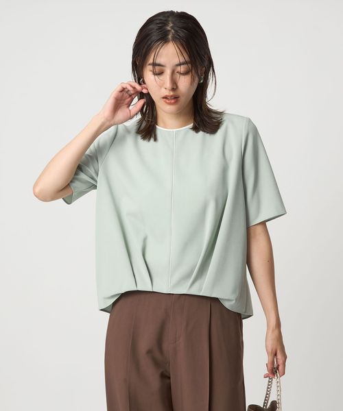 green label relaxing/フロント ライン 5分袖 TEEブラウス/シャツ / ブラウス