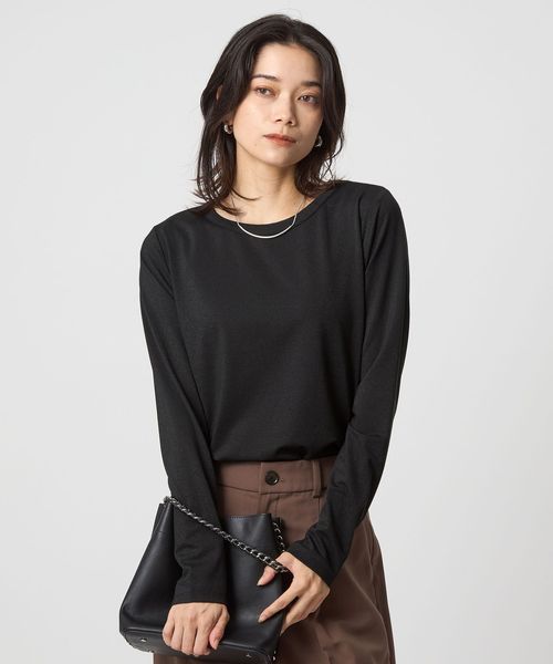 green label relaxing/テンジク ラメ   ロングスリーブ カットソー/Tシャツ / カットソー