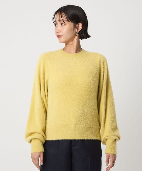 ＜H＞モールヤーン ポロカラーニットロングスリーブ セール】＜H＞モールヤーン ポロカラーニットロングスリーブ