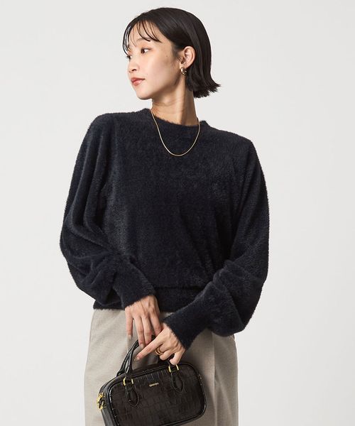 green label relaxing/フラッフ フェザーヤーン ロングスリーブ ニット プルオーバー/ニット / セーター